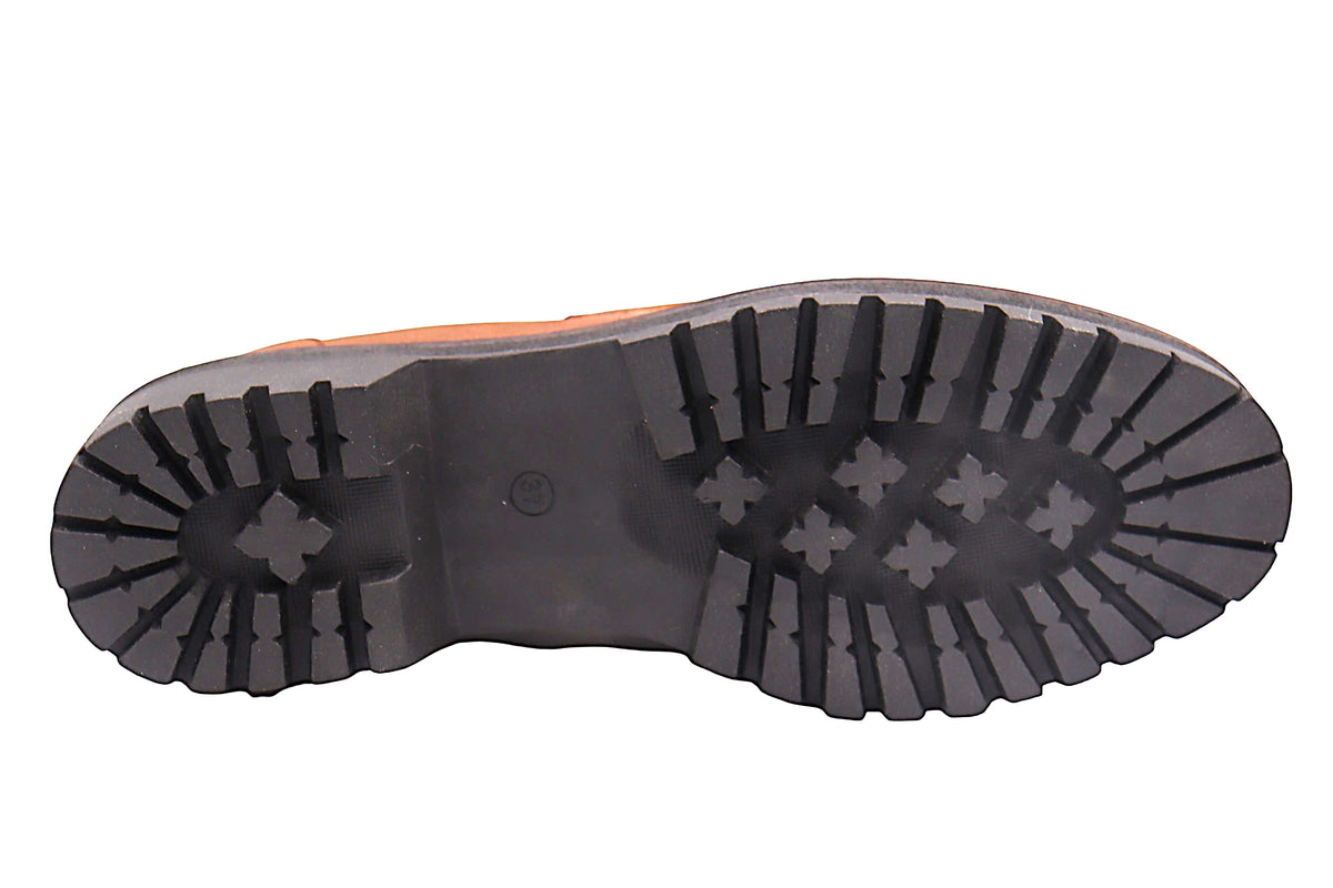 Eric Michael Whisper leather chunky lug sole loafer in Brown — view 10