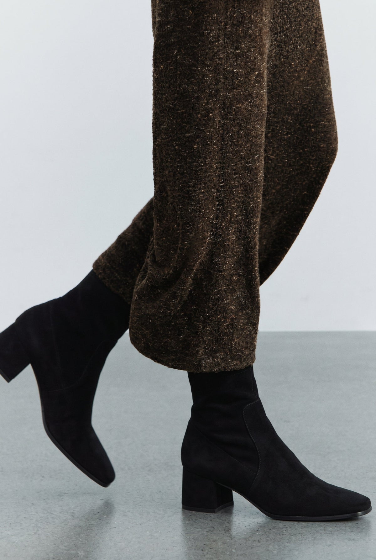 Michele Lopriore Veronique Ankle Boots, Suede Black, gallery view 5