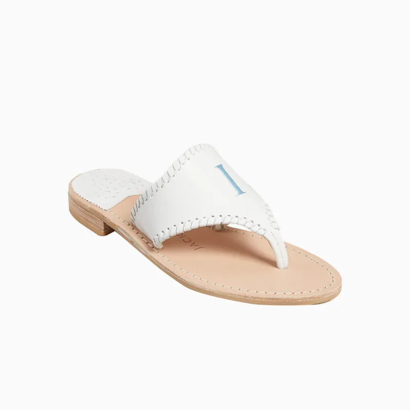 Jack Rogers - Jacks Embroidered "I DO" Sandal - White & Blue - view 2