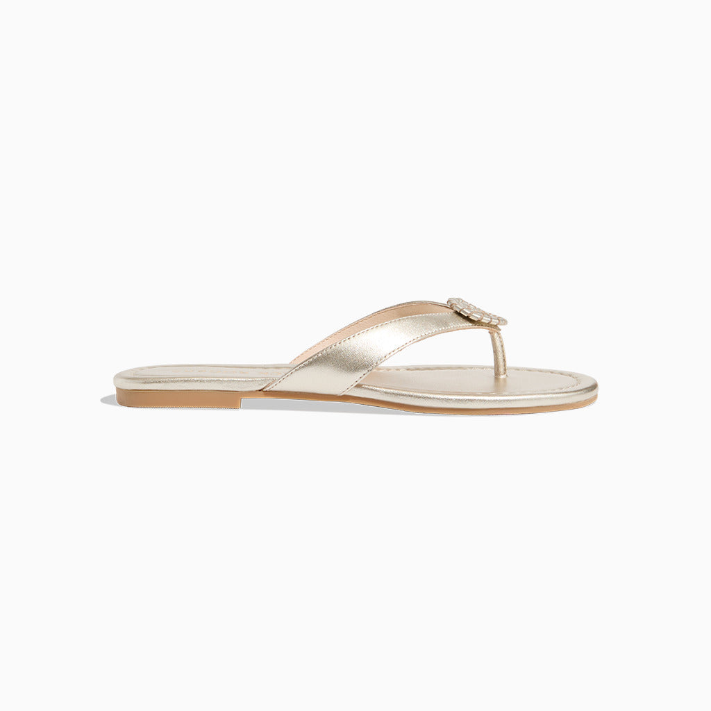Jack Rogers - Roxy Flip Flop - Metallic Platinum - view 2