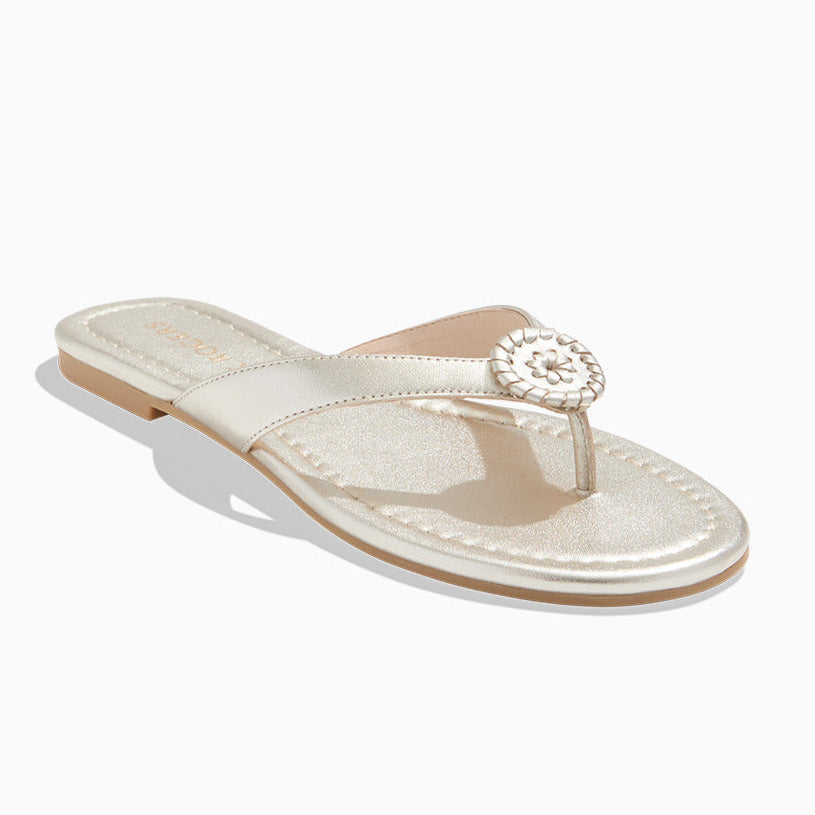 Jack Rogers - Roxy Flip Flop - Metallic Platinum - view 1