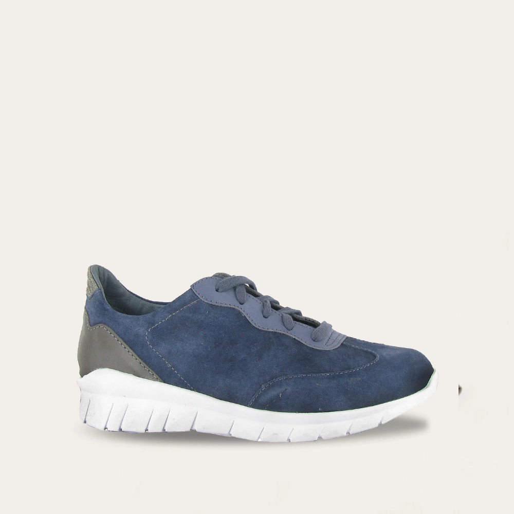 Infinity in Midnight Blue Suede/Foggy Gray Lthr/Speckled Beige Lthr/Foggy Gray Lthr, product view 1