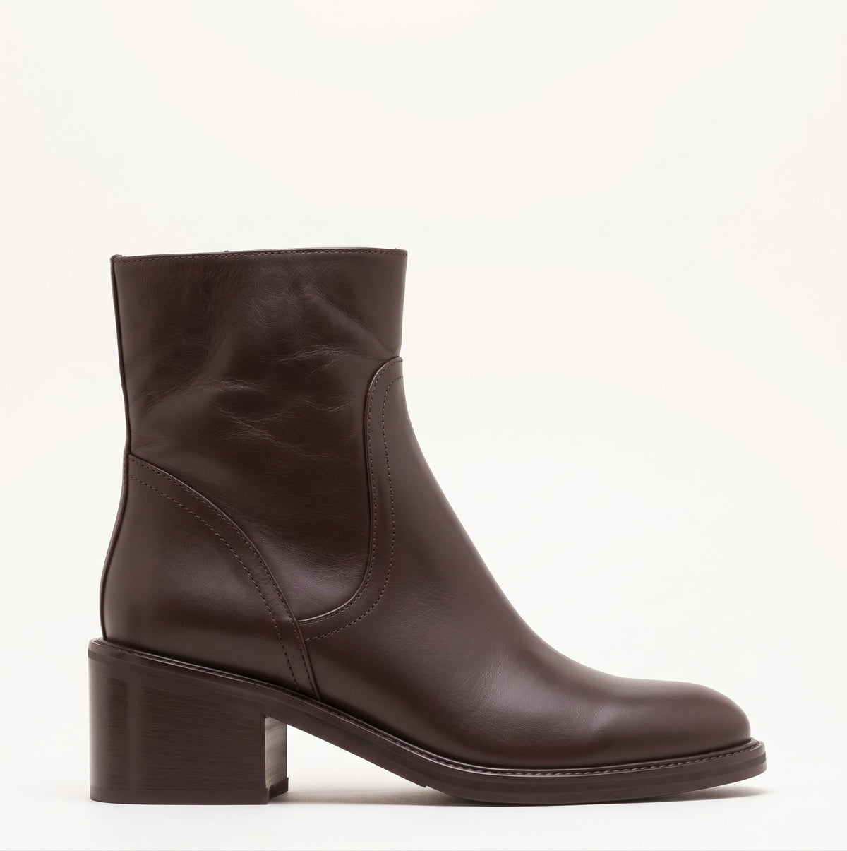 Michele Lopriore Nora Zip Booties, Leather Brown, product view