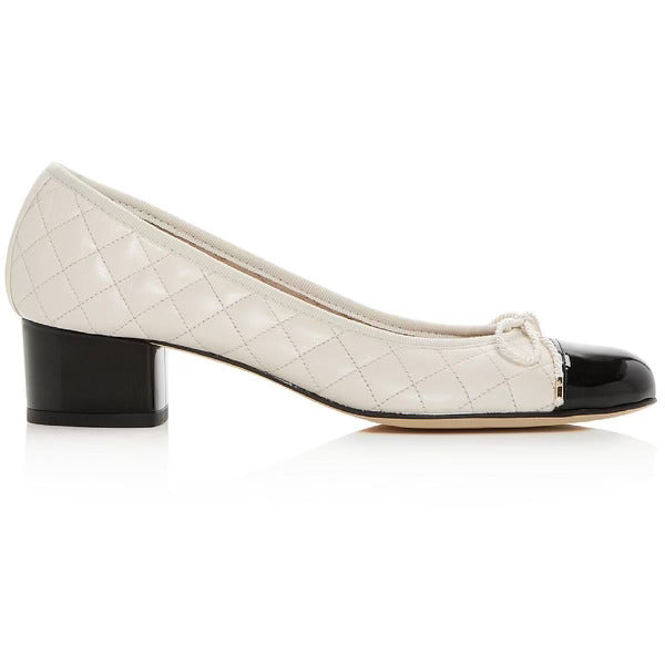 PAUL MAYER - TITOU BLOCK HEEL - SIZE 6.5 - BLACK/WHITE